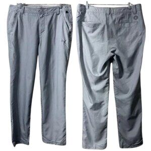 Puma Golf Pants Cobra Size S White Checkered Pattern Mid Rise Slim Fit Casual